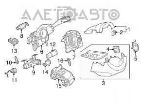 Блокировка рулевой колонки VW Passat b7 12-15 USA