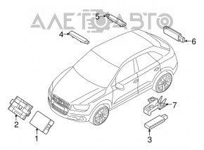 Антена keyless Audi Q3 8U 15-18 задній бампер