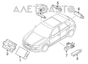 Антена keyless VW Passat b8 16-19 USA передня