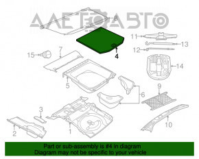 Пол багажника Jeep Grand Cherokee WK2 11-17 доска