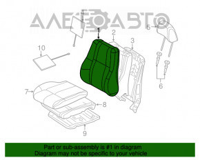 Пассажирское сидение Jeep Grand Cherokee WK2 11-13 с airbag, электро, кожа черн