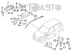 Подушка безопасности airbag в руль водительская VW Tiguan 11-17 тип 3