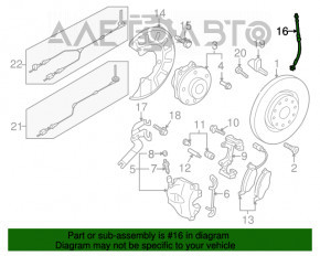 Шланг тормозной передний правый VW Tiguan 09-17
