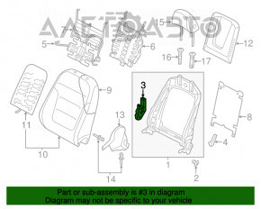 Моторчик спинки сидения водительского сиденья Audi Q5 8R 09-17