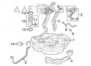 Топливный бак Audi A3 8V 15-20 2.0T FWD