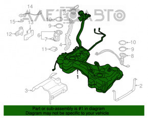 Топливный бак Audi A3 8V 15-19 2.0T awd