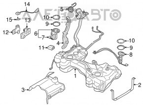 Топливный бак Audi A3 8V 15-19 2.0T awd