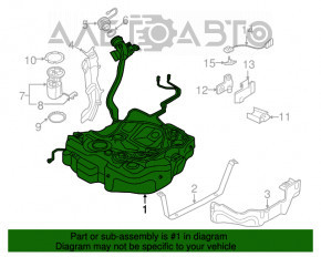 Топливный бак Audi A3 8V 15-19 FWD