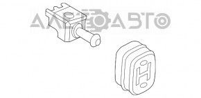 Кронштейн глушителя задний правый Audi A3 8V 15-20 1.4T, 1.8T, 2.0T