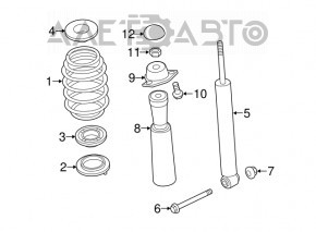 Пружина задняя левая Audi A3 8V 15-16 4d AWD sport suspension