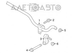 Стабілізатор задній Audi A3 8V 15-20 fwd