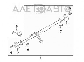 Карданный вал кардан Audi A3 8V 15-17 кабрио