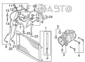 Трубка кондиціонера конденсер-компресор Audi A3 8V 15-20 1.8T, 2.0T