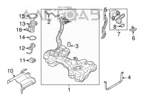 Топливный насос бензонасос Audi A3 8V 15-20 1.4T, 1.8T, 2.0T, awd