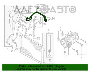 Трубка кондиционера компрессор-печка вторая Audi A3 8V 15-20 1.8T, 2.0T