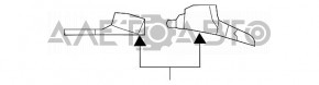 Накладка передньої панелі прав Jeep Grand Cherokee WK2 16-21 подряпини