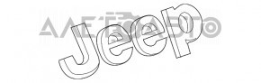 Емблема JEEP двері багажника Jeep Grand Cherokee WK2 14-19 сірий мат
