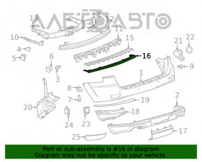 Накладка заднего бампера Jeep Grand Cherokee WK2 14-20 черный глянец