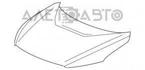 Капот голый Honda Clarity 18-21 usa, алюминий новый OEM оригинал