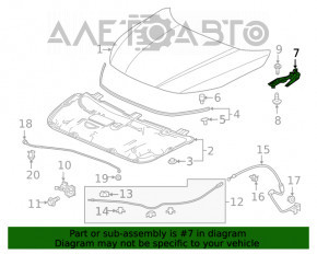 Петля капота ліва Honda Insight 19-22