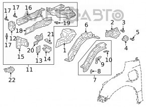 Кронштейн розетки зарядного порту Honda Clarity 18-21