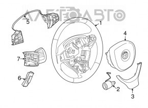 Кнопки керування на кермі BMW 5 F10 11-13