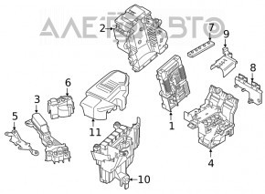 Распределитель тока АКБ BMW X3 G01 18-21 с пиропатроном, задний