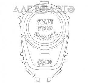 Кнопка start stop BMW X3 G01 18-21 чорна