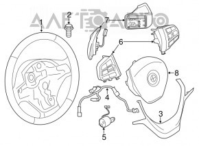 Кнопки управления на руле BMW 3 F30 12-18 Sport, под радар