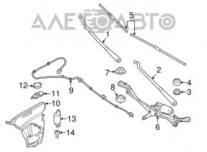 Поводок дворника правый BMW 7 G11 G12 16-22