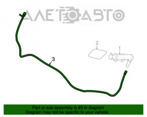 Трубка омивача фар BMW 3 F30 12-19 без трубки на бачок омивача