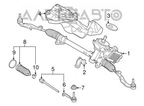 Скоба крепления рулевой рейки BMW X1 F48 16-22