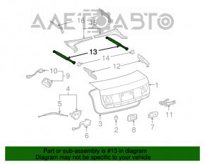 Амортизатор кришки багажника правий Lexus GS300 GS350 GS430 GS450h 05-11