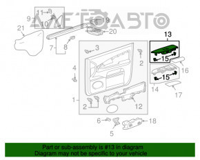 Накладка управління склопідйомником передня права Lexus RX300 RX330 RX350 RX400h 04-09 сіра, подряпини