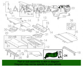 Обшивка арки левая Lexus RX300 RX330 RX350 RX400H 04-09 беж, трещина обшивки