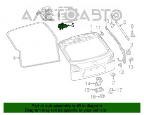 Петля дверей багажника права Toyota Sienna 11-20
