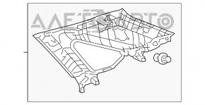 Обшивка арки верхня ліва Lexus RX350 RX450h 10-15 сіра, затерта