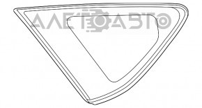 Форточка глухое стекло задняя правая Toyota Prius V 12-17 царапины на стекле