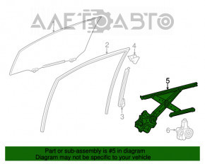 Механизм стеклоподъемника передний правый Lexus Hs250h 10-12