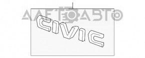 Емблема напис Civic кришки багажника Honda Civic X FC 16-21 4d
