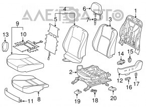 Сидіння водія Lexus CT200h 11-17 без airbag, шкіра беж