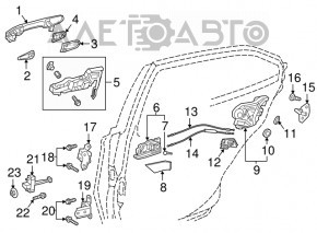 Ручка двери внутренняя задняя правая Toyota Camry v70 18-24