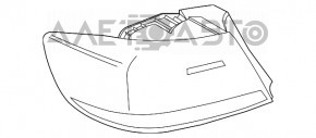 Ліхтар зовнішній крило правий BMW 335i e92 07-13 подряпини на склі, надірваний ущільнювач