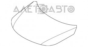 Капот голий Kia Sorento 10-15 срібло 3D, стусана