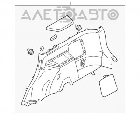 Накладка арки права Mitsubishi Outlander 14-21 чорна, стерта