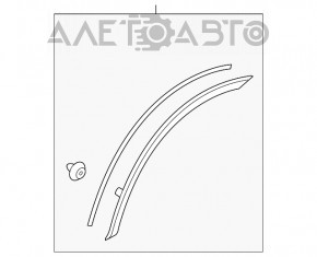 Накладка арки крыла задняя правая перед Mitsubishi Outlander 14-21 царапины