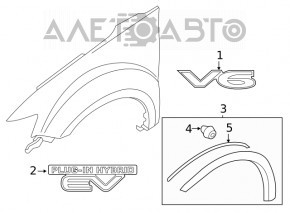 Накладка арки крыла передняя правая задняя Mitsubishi Outlander 14-21 новый OEM оригинал