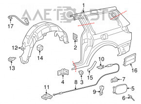 Щиток вентиляции левый Toyota Sienna 11-20 слом креп