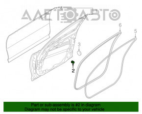 Дверь голая передняя левая Kia Optima 16- графит ABT