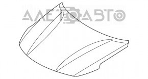 Капот голый Kia Optima 16- графит ABT